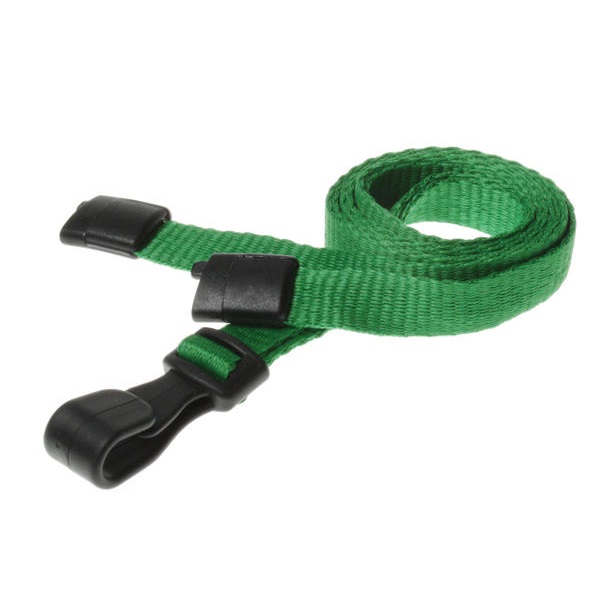 Bilde av Green lanyard / Keyhanger 10 mm with plastic J clip - 100% polyester. 60270546 (DE,SE,NO,FI,RO,PL)