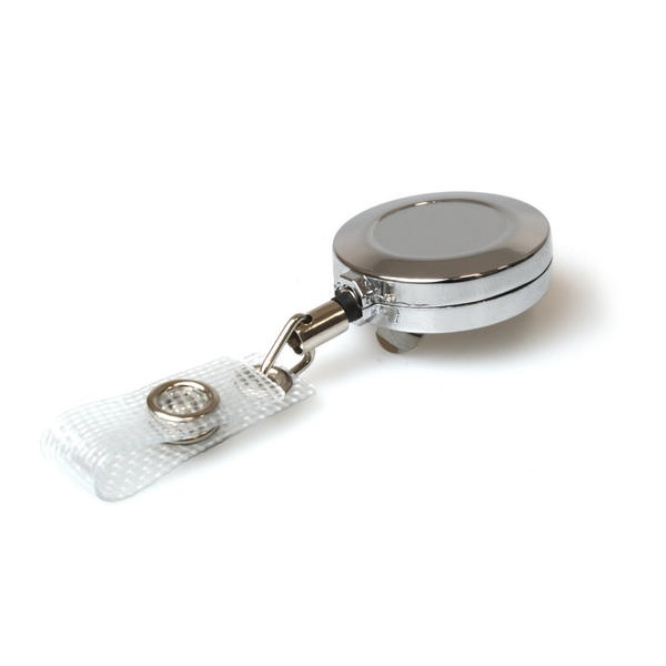 Bilde av 32 mm Chrome Medium Duty Mini Card / ID badge reel with belt clip and reinforce strap. 60270235 (DE,SE,NO,FI,RO,PL)